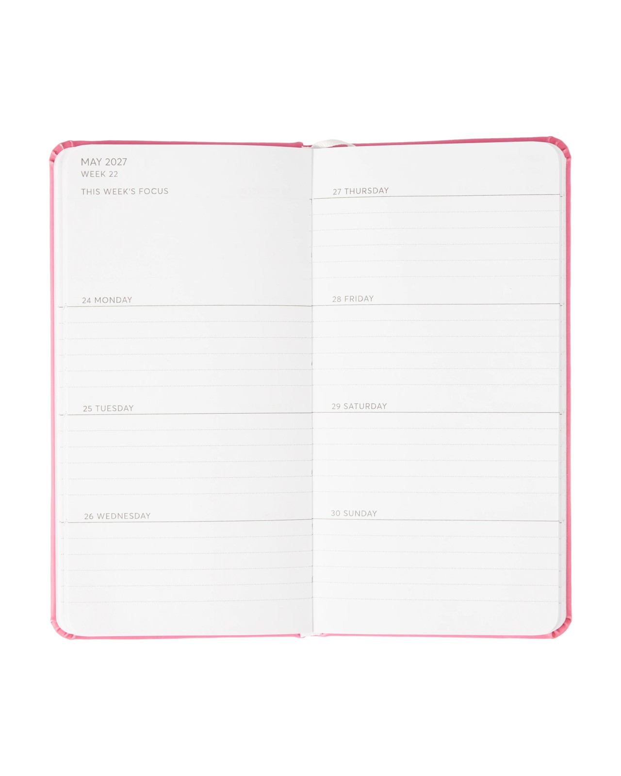 Anko 2027 Slim Weekly Diary - Pink 2 of 6