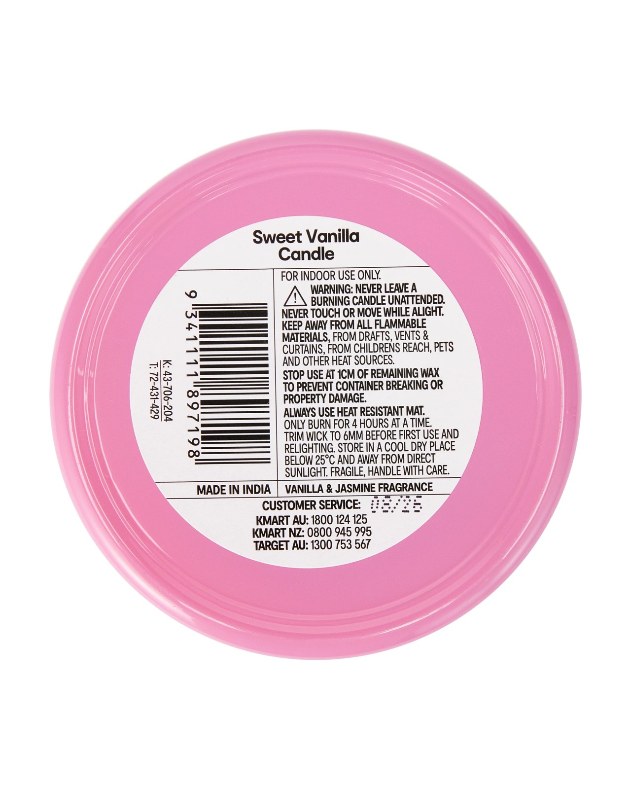 Anko Sweet Vanilla Scented Candle 6 of 6