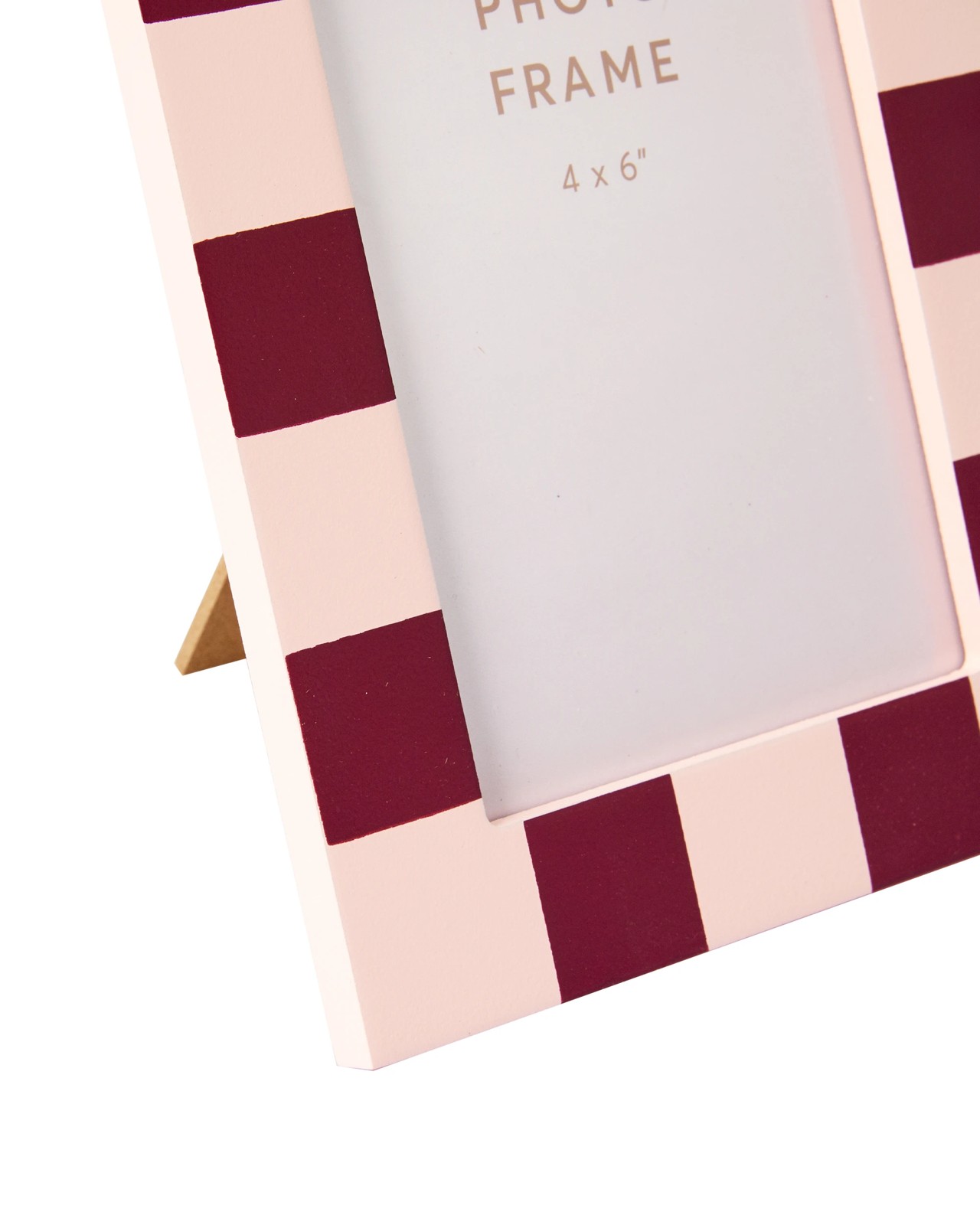 Anko Check Photo Frame 4in. x 6in. - Pink and Red 3 of 4