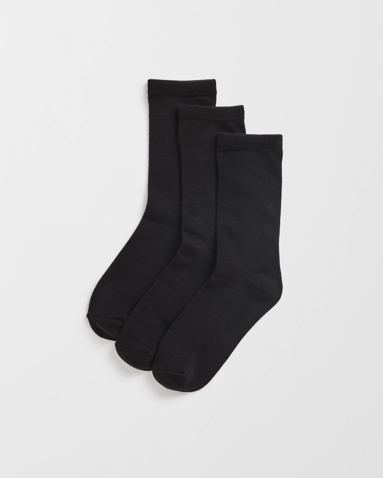 3 Pack Bamboo Crew Socks - Black 4 of 6