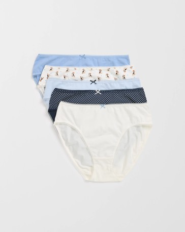 Australian Cotton 5 Pack High Cut Briefs