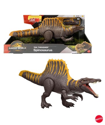 Mattel Jurassic World Rebirth Tail Thrasher Spinosaurus Figure