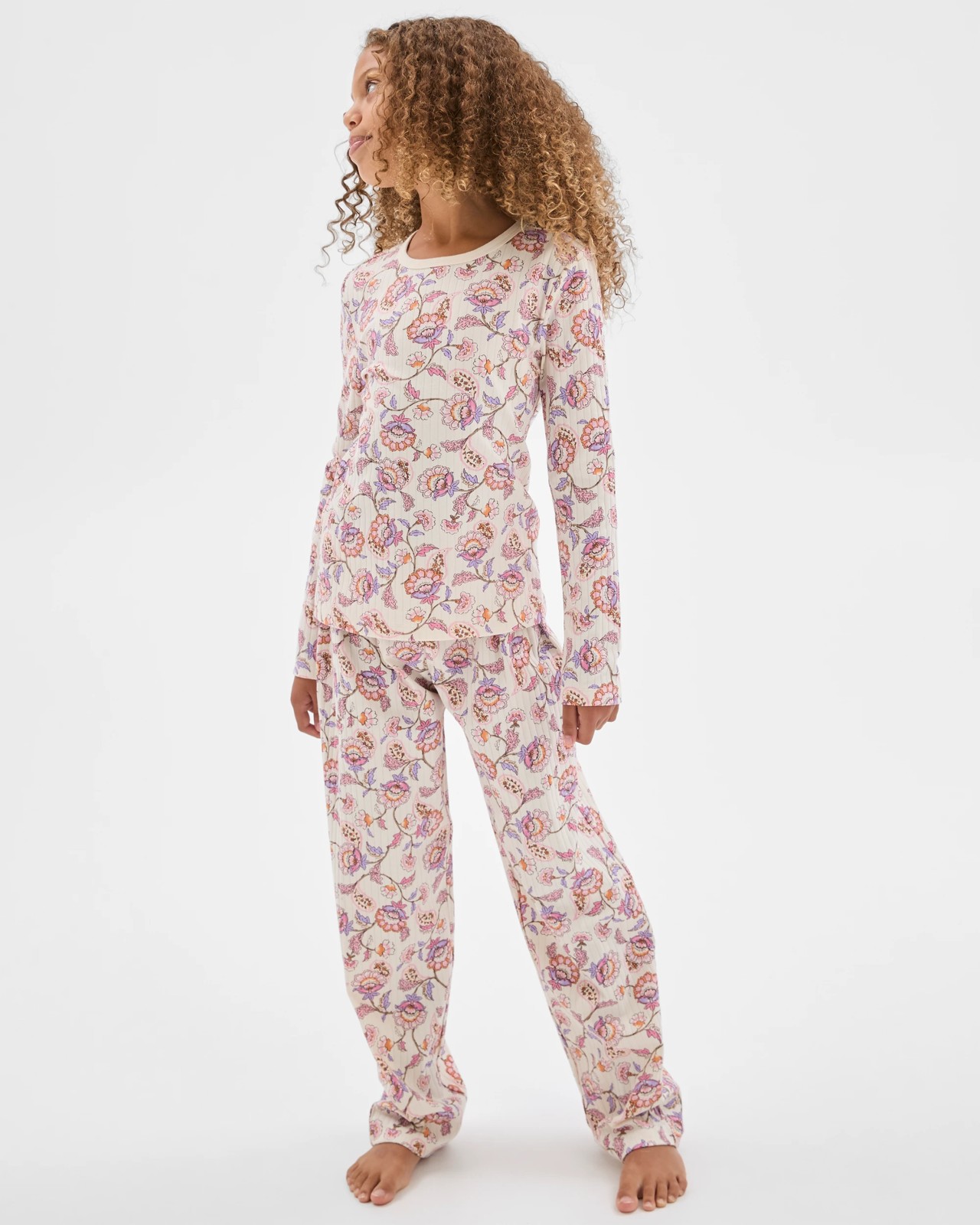 Australian Cotton Older Girls Rib Pyjama Set 3 of 5