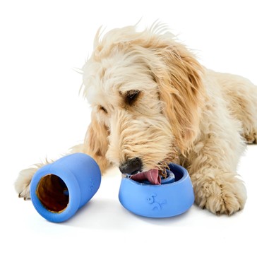 2 Pack Pet Rubber Treat Chew, Blue - Anko