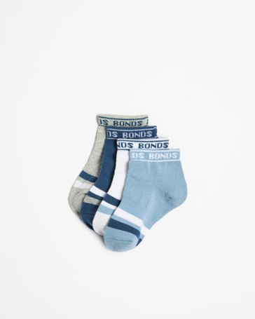 Baby Cotton Blend Logo Cushioned Sport Low Cut Socks 3 Pack - Bonds