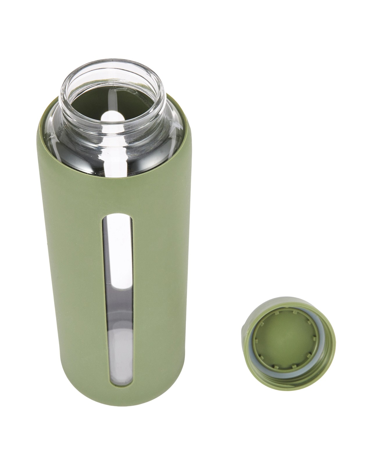 Anko 1L Glass Drink Bottle with Silicone Wrap -  Green 4 of 5