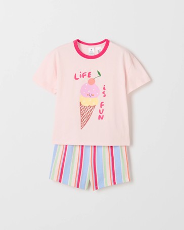 Australian Cotton Younger Girls Oversized Jersey Pyjama Set