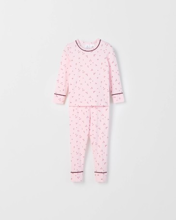 Bamboo Younger Girls Long Sleeve Top and Pants Pyjama Set