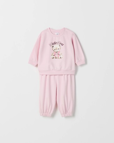 Baby Organic Cotton Sweat Top & Trackpants 2 Piece Set