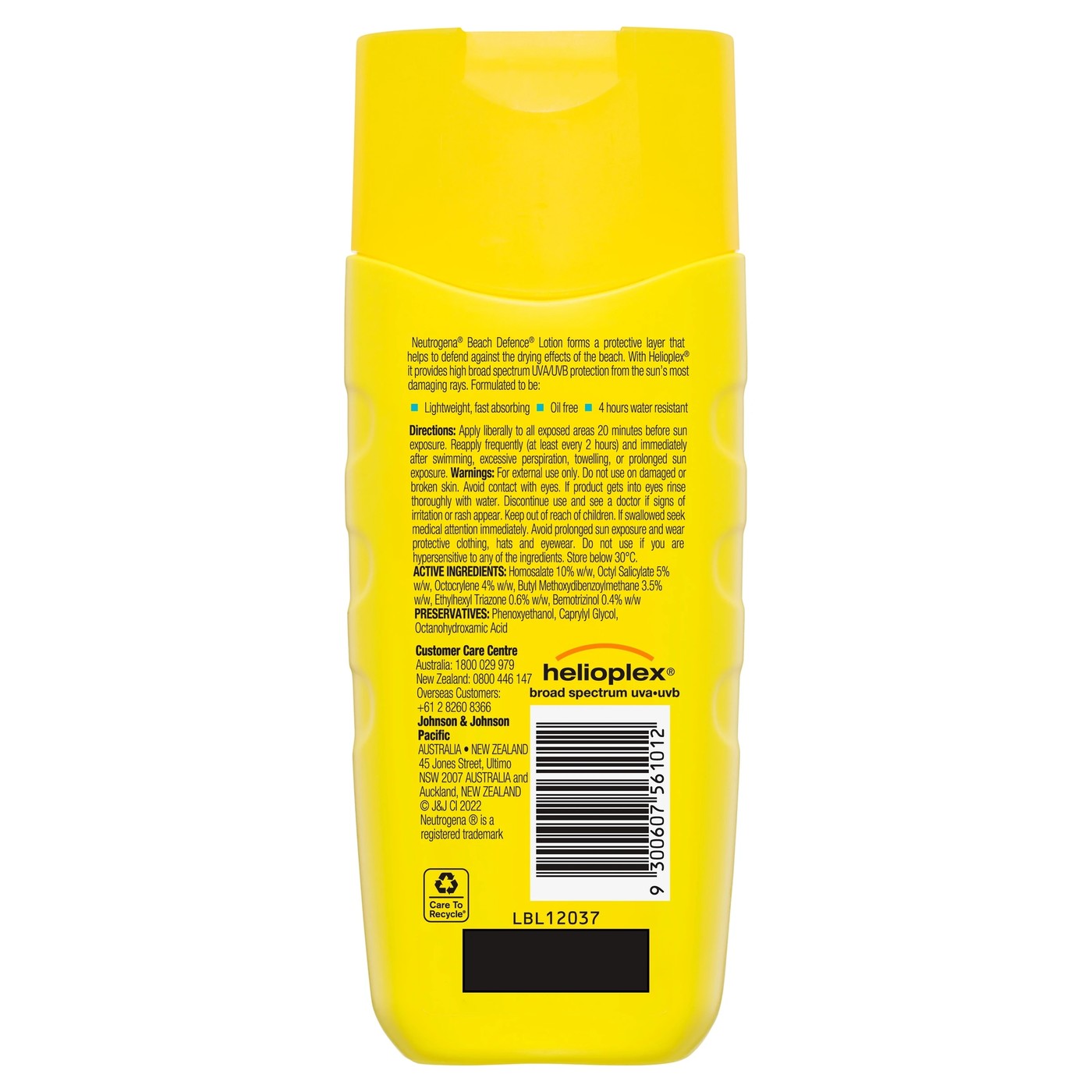 Neutrogena Beach Defence SPF50 Sun+Water Sunscreen Lotion 198ml 2 of 3
