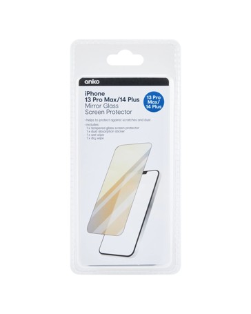 iPhone 13 Pro Max /14 Plus Mirror Glass Screen Protector - Anko