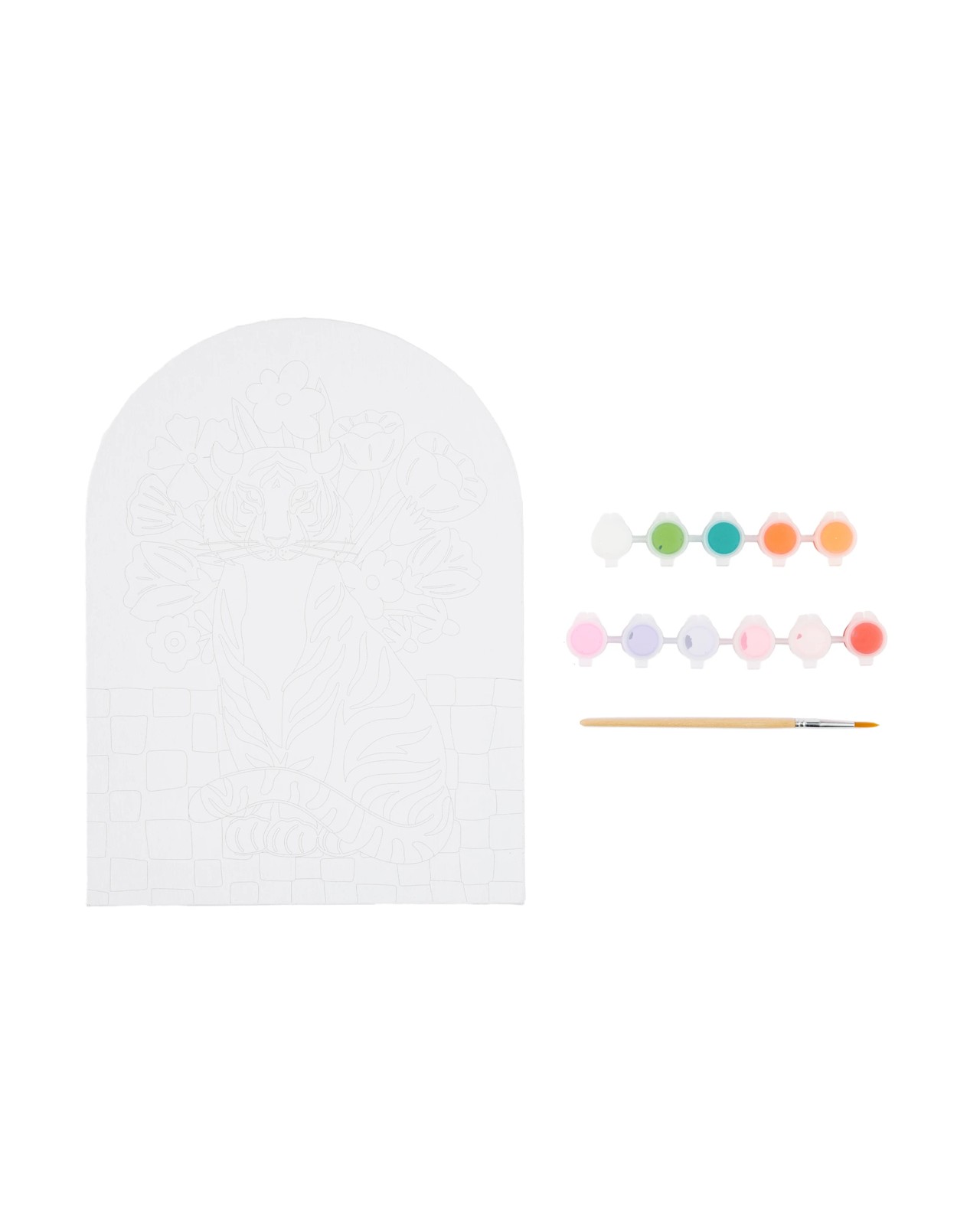 Anko Paint Your Own Canvas Art Kit- Tiger 2 of 4