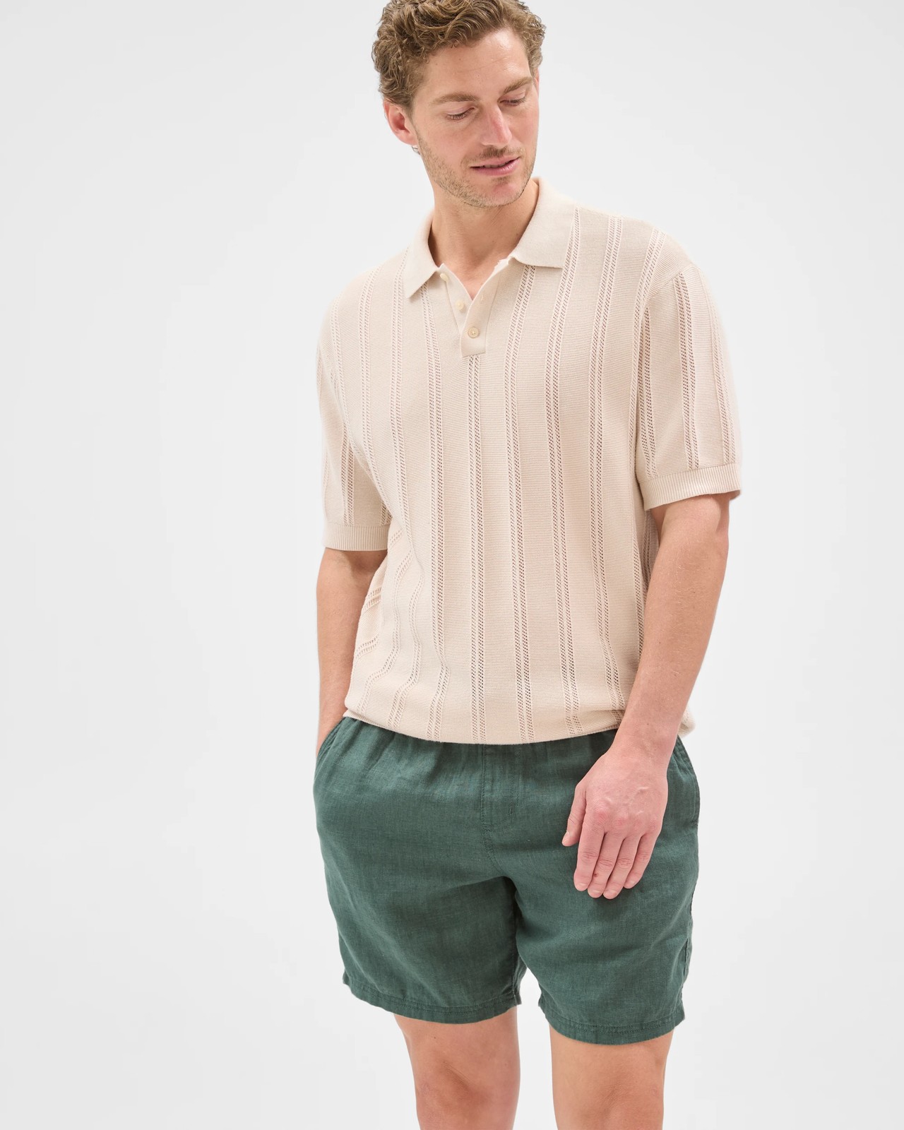 European Linen Shorts - Hunter Green 4 of 6
