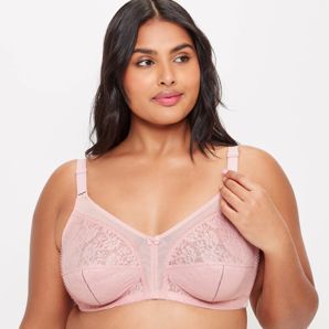 Fuller Figure Firm Support Wirefree Bra - Soft Rose