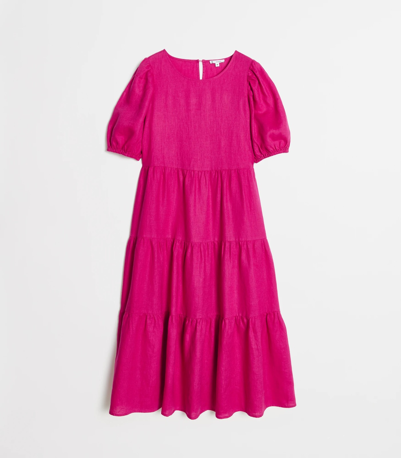 European Linen Tiered Midi Dress 5 of 6