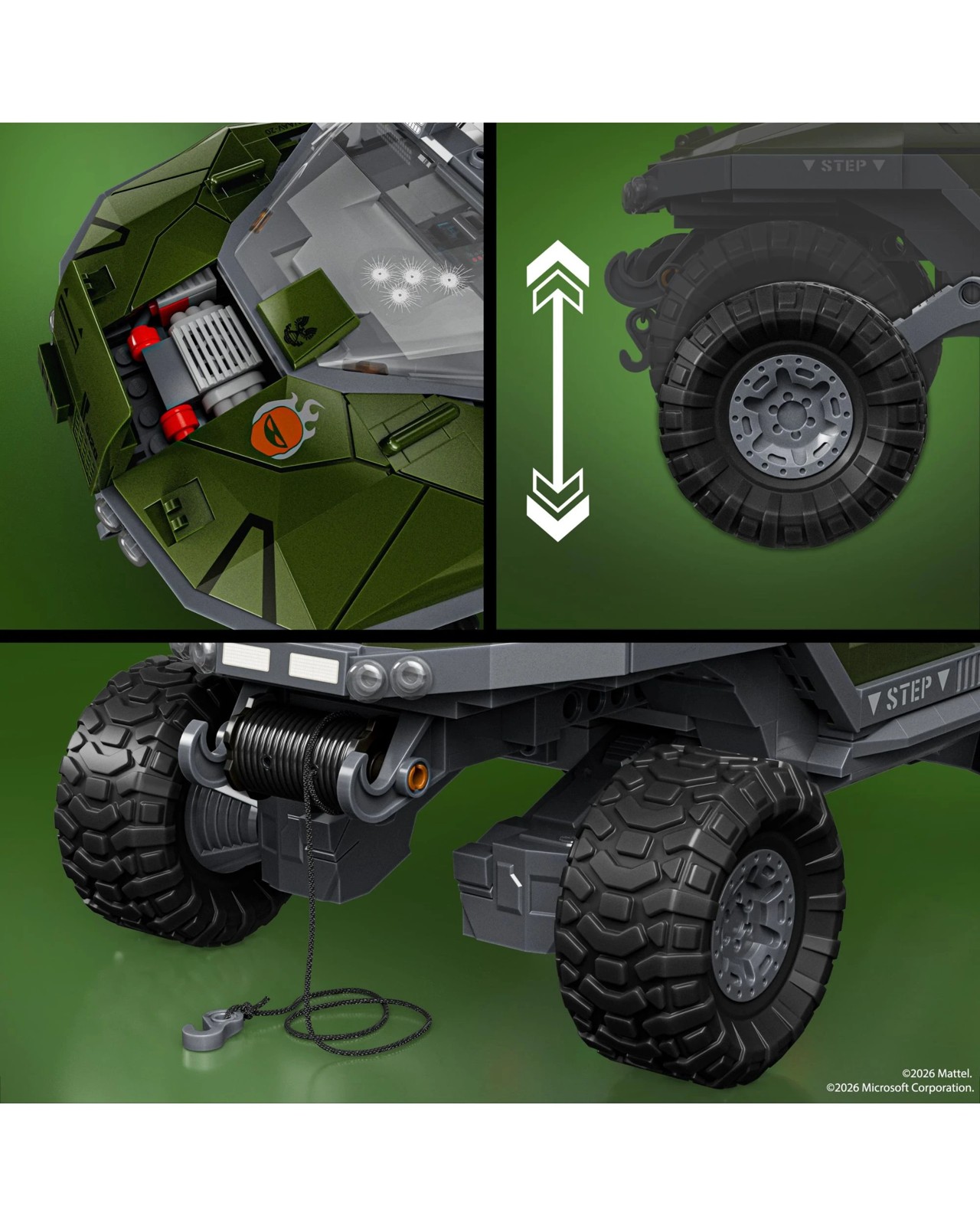 Hot Wheels Halo UNSC M12 Warthog Building Toy Kit 5 of 6
