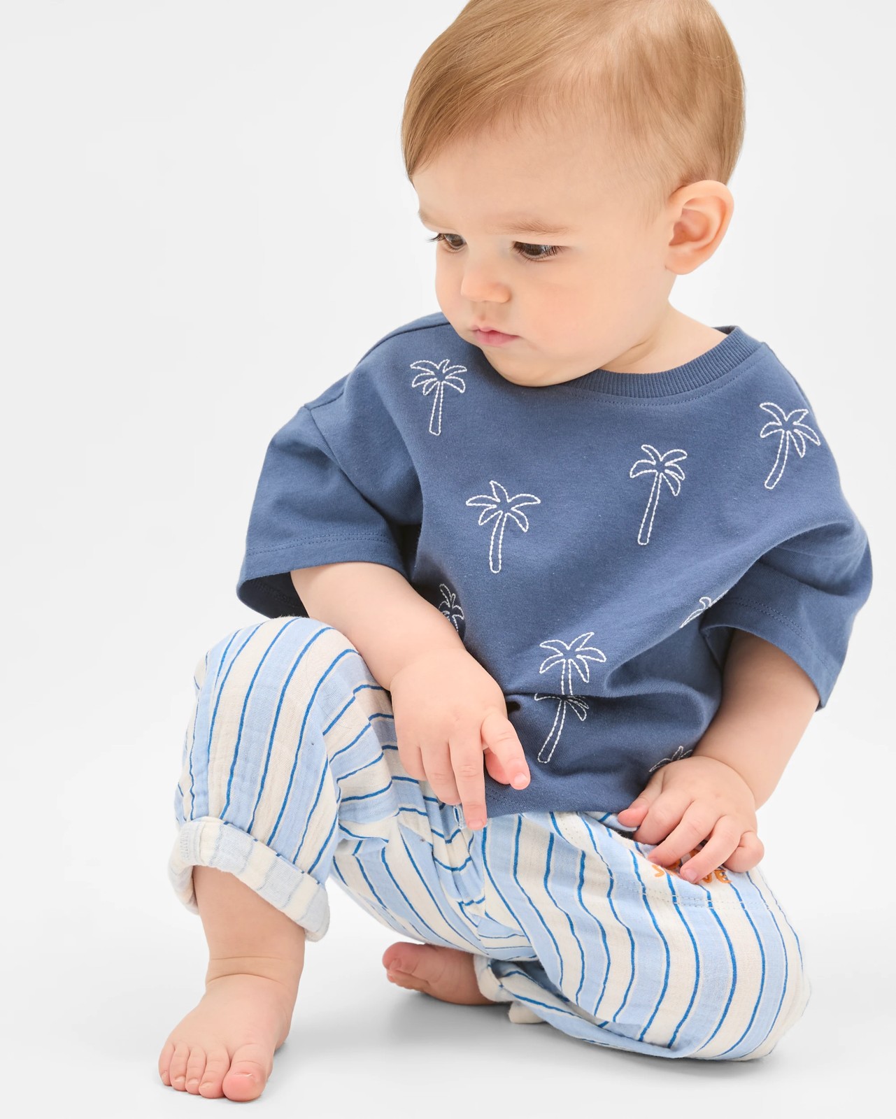 Baby Muslin Pants - Windsurfer Blue 2 of 6