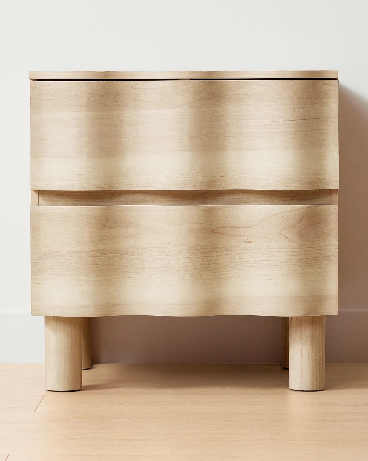 Anko Ripple 2 Drawer Bedside Table - Light Oak 4 of 6