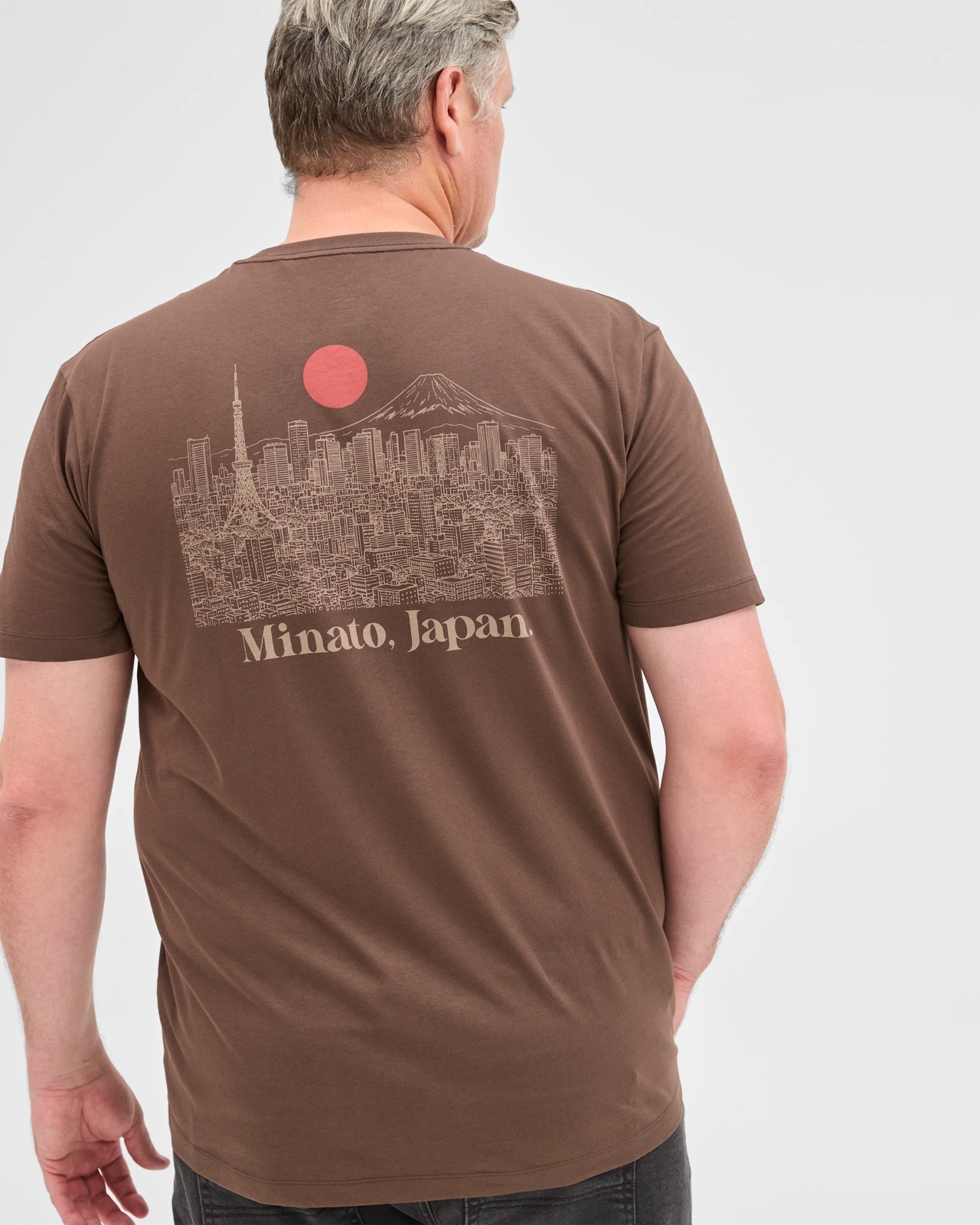 Plus Size Australian Cotton Print T-Shirt - Chocolate 5 of 5