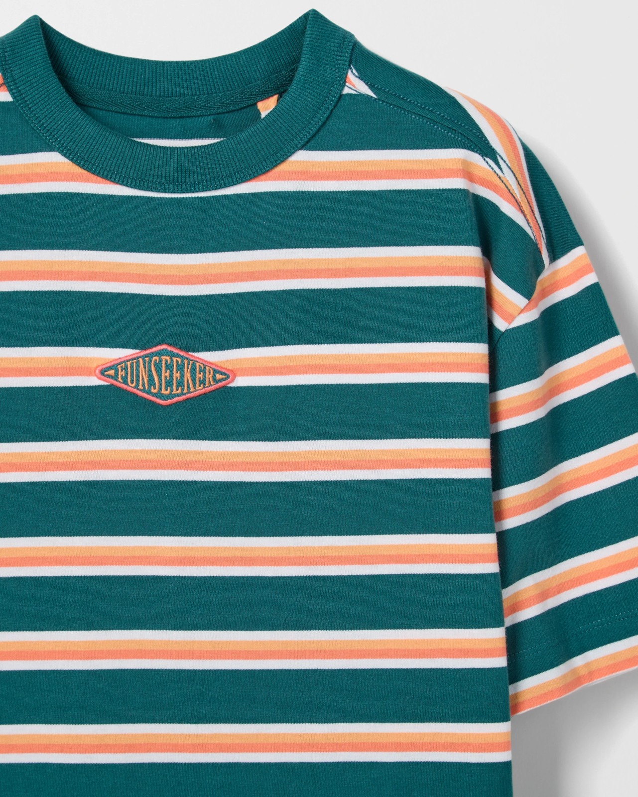 Australian Cotton Oversized Striped T-Shirt - Multi 6 of 6