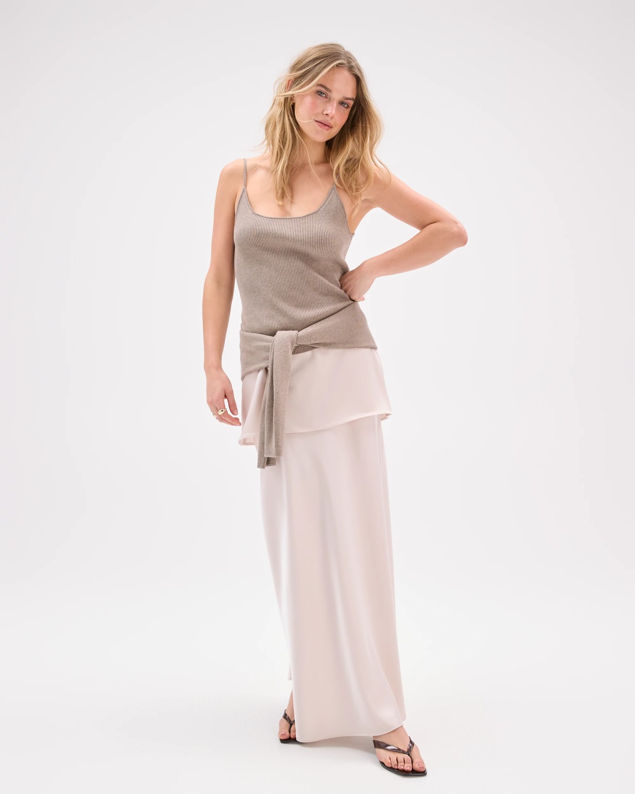 Lily Loves Knitted Cami - Taupe Marle 5 of 5