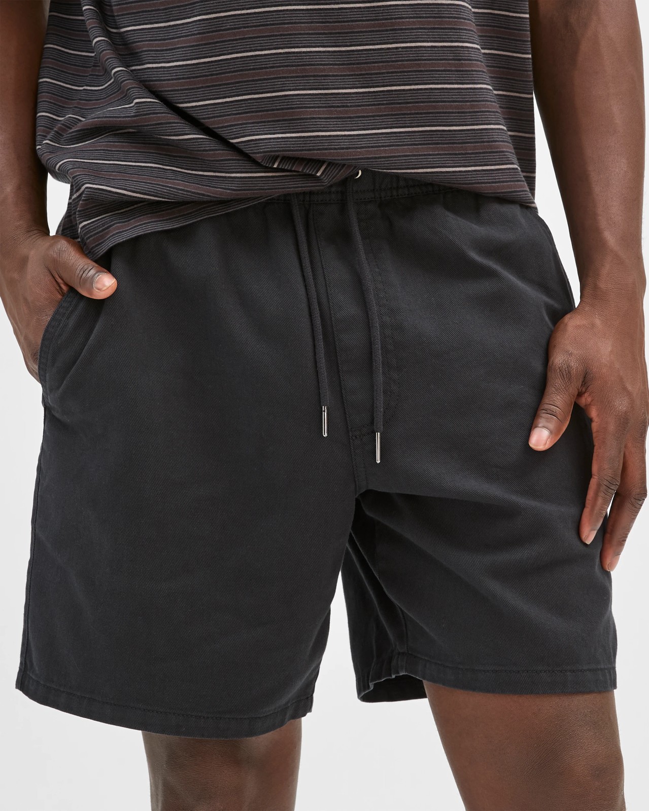 Commons Australian Cotton Twill Volley Shorts - Washed Black 4 of 6