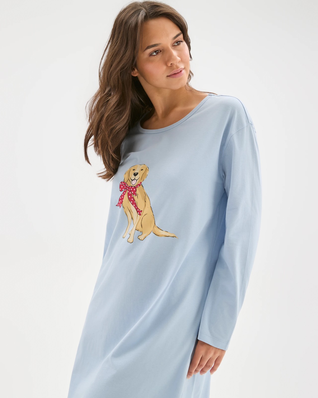 Australian Cotton Long Sleeve T-Shirt Nightie 3 of 6