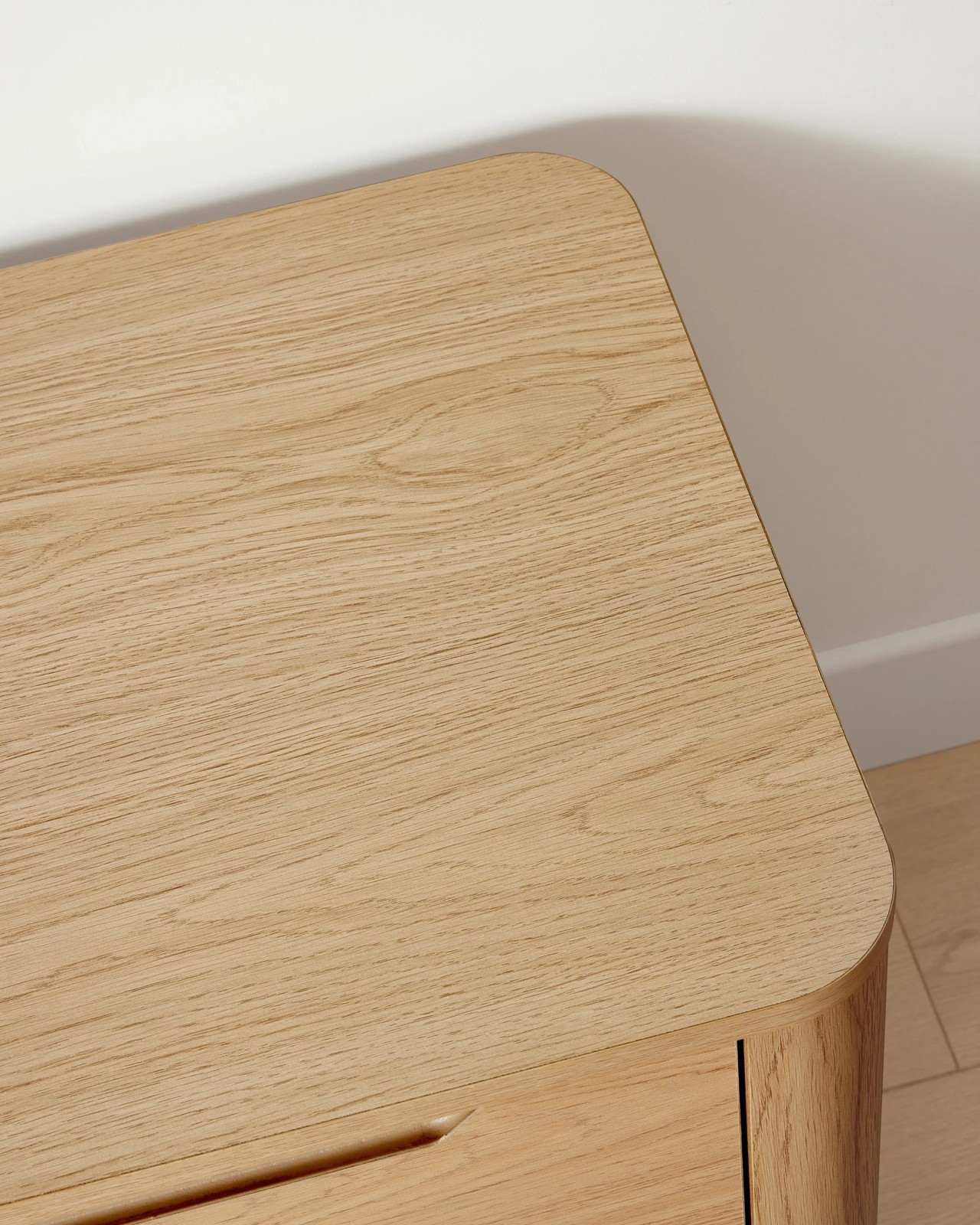 Anko Miles 2 Drawer Bedside Table - Oak 6 of 6