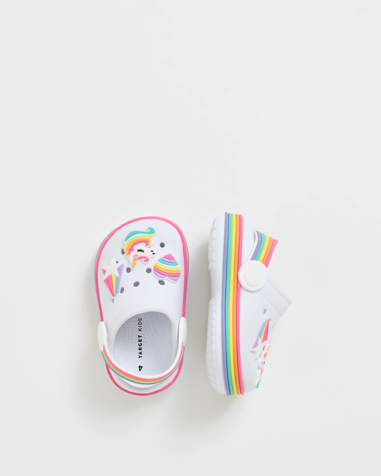 First Walker/Junior Icon Rainbow Bright Clogs - White 3 of 3