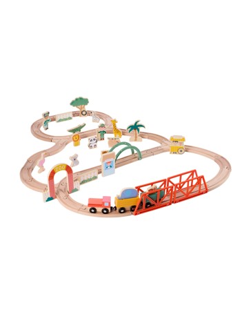Anko Wooden Zoo Train Playset