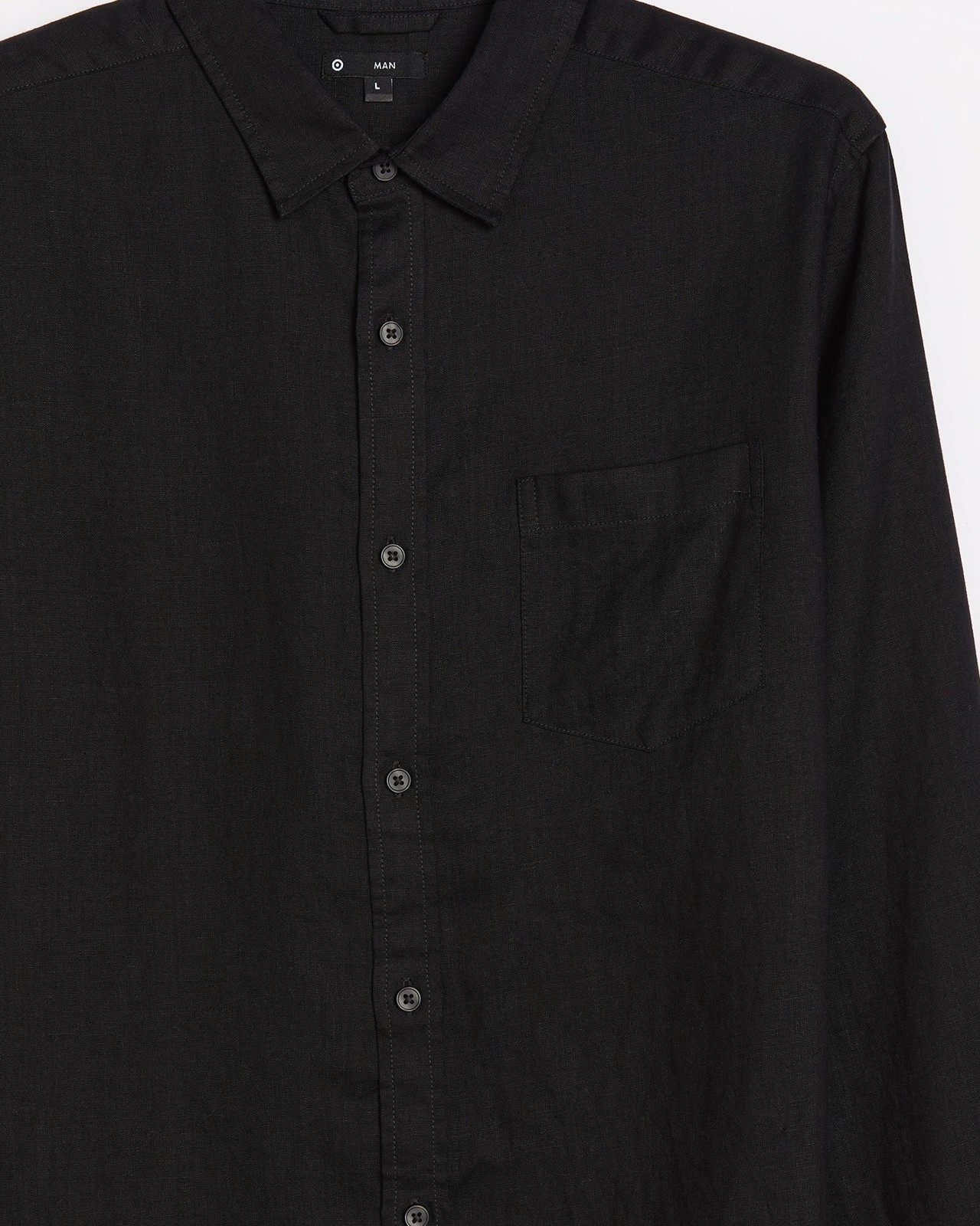 Target European Linen Shirt - Black
