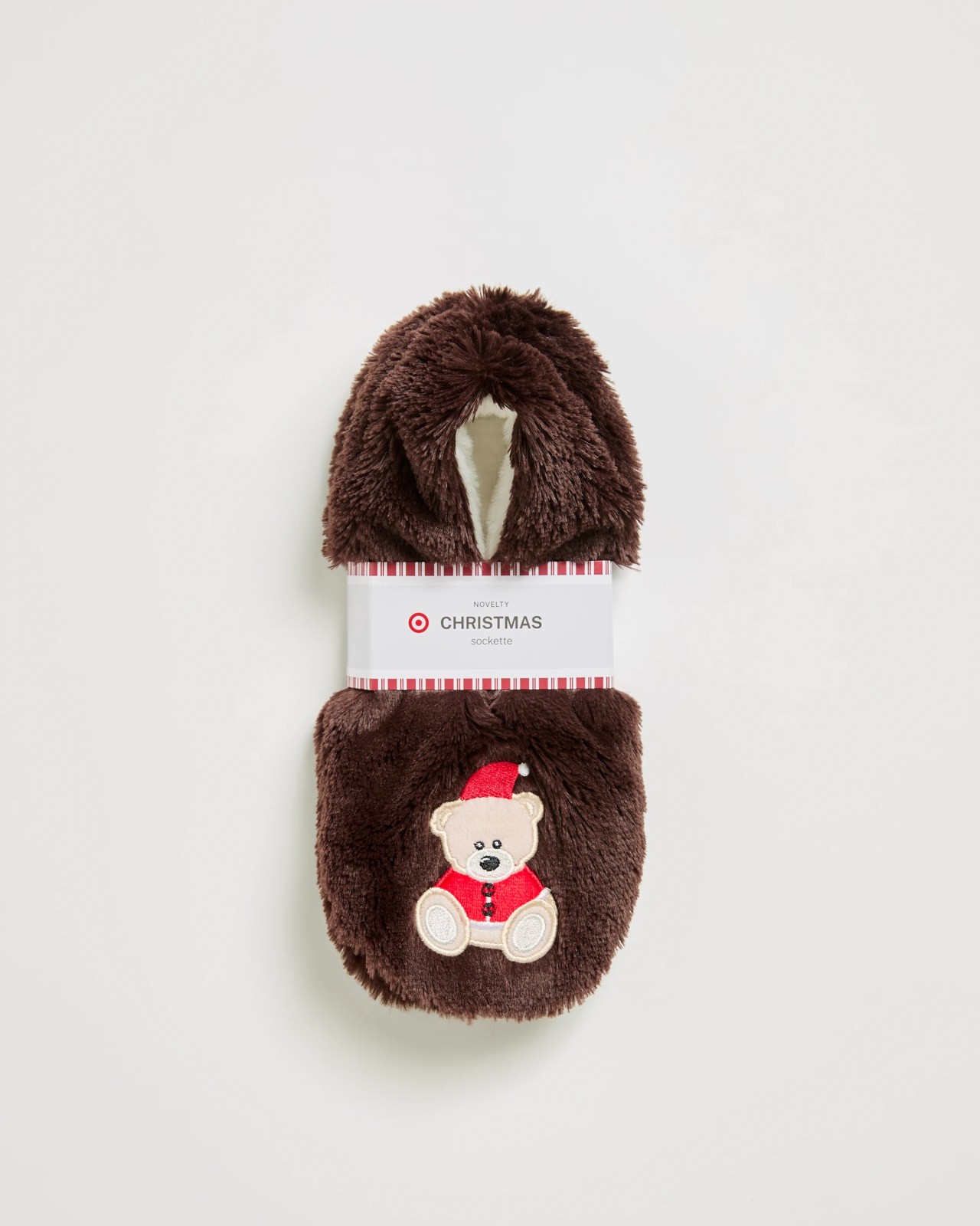 Christmas Bootie Socks - Brown Teddy Bear 4 of 4