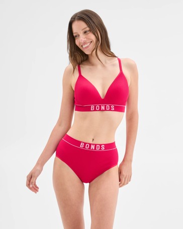 Womens Retro Rib Hi Hi Briefs - Bonds