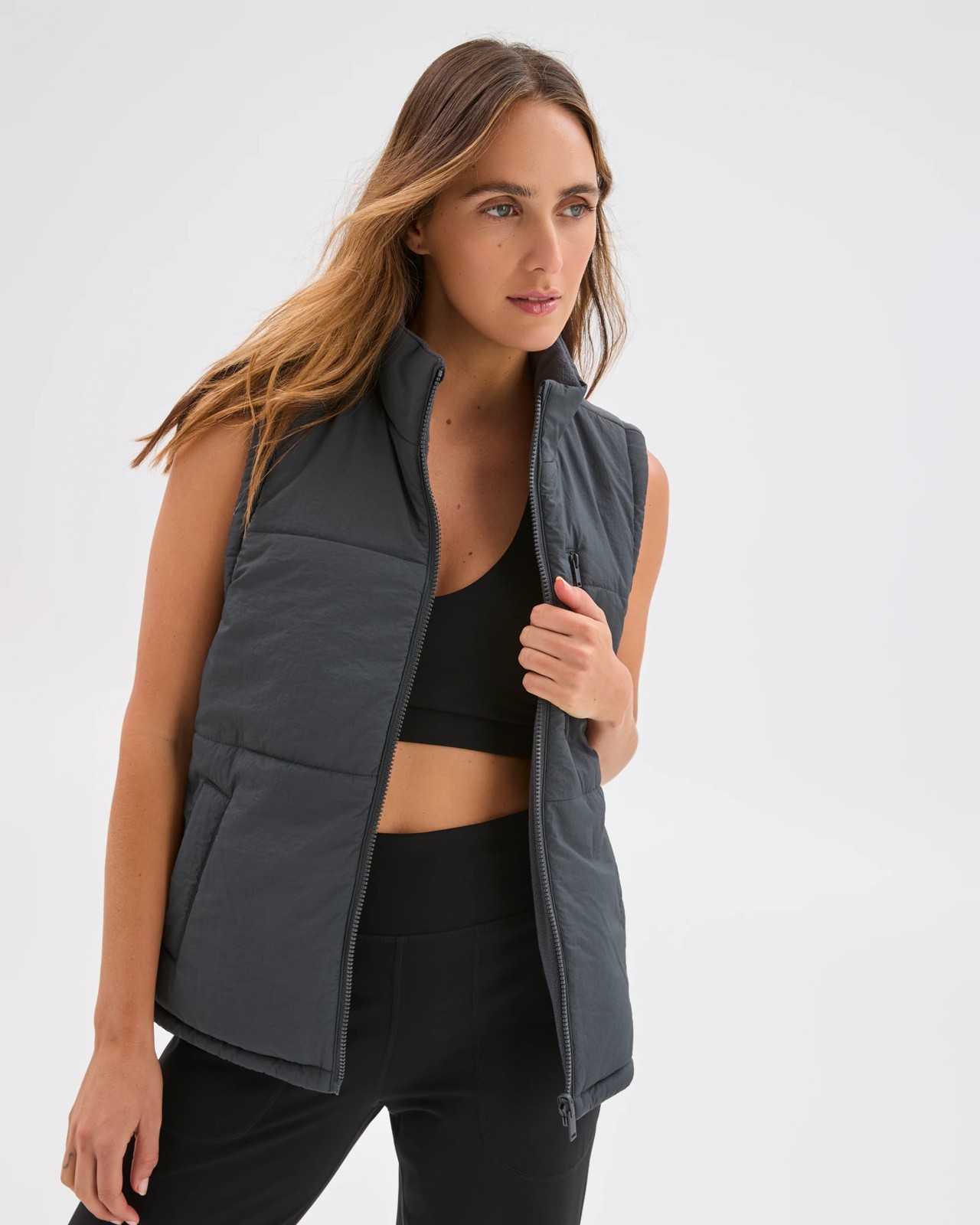 Reversible Puffer Vest - Graphite 4 of 6