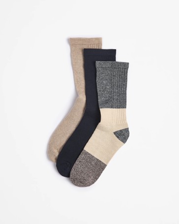 Australian Cotton Blend 3 Pack Comfort Crew Socks - Maxx