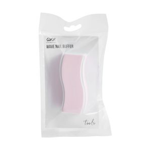 Wave Nail Buffer, Pink and White - OXX Cosmetics product image