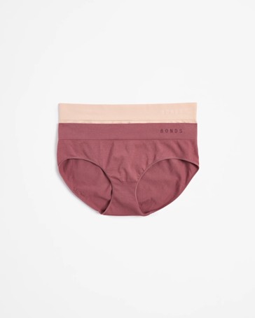 Bonds 2 Pack Seamless Midi Briefs