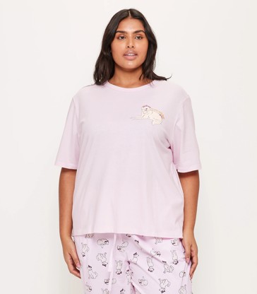 Curve Printed Sleep T-Shirt
