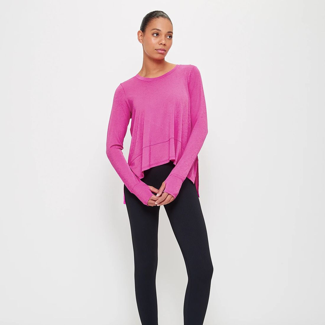 Active Long Sleeve Flowy Top Rose Violet Target Australia