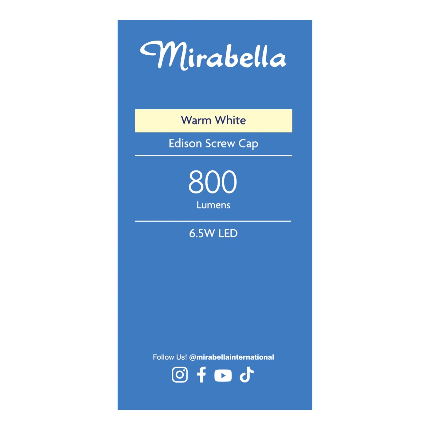 Mirabella E27 7W LED GLS Filament Bulb 4 of 5