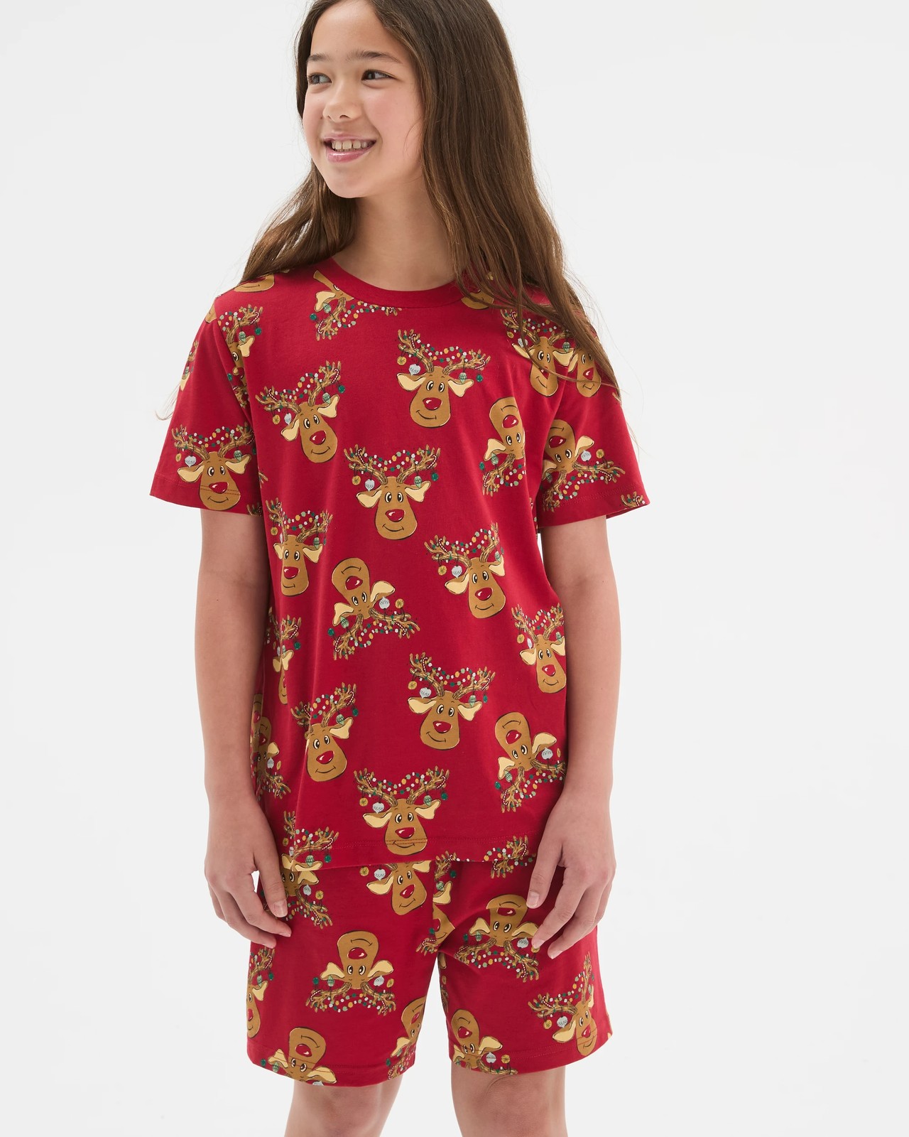 Family Matching Christmas Australian Cotton Older Kids Pyjama Set - Reindeer 2 of 6