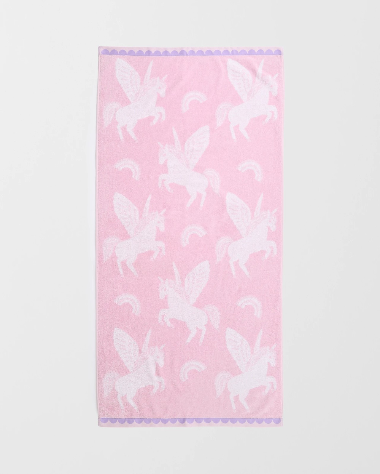 Kids Unicorn Australian Cotton Bath Towel - Pale Lilac 4 of 4