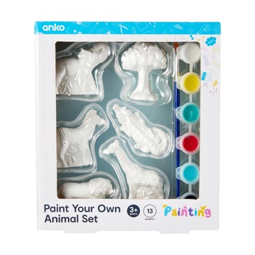 Paint Your Own Animals, 13 Piece Set - Anko