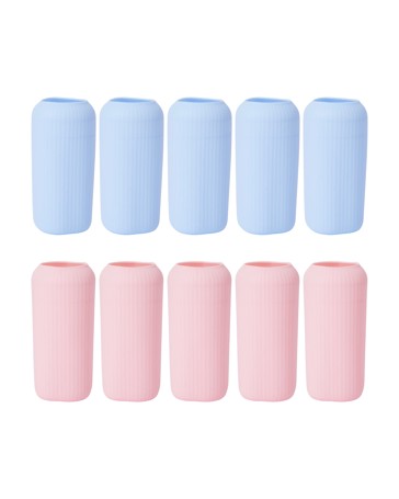 OXX Travels Piece Silicone Travel Bottle Covers - Blue and Pink