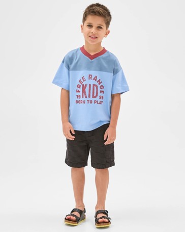 Australian Cotton Oversized V-Neck T-Shirt