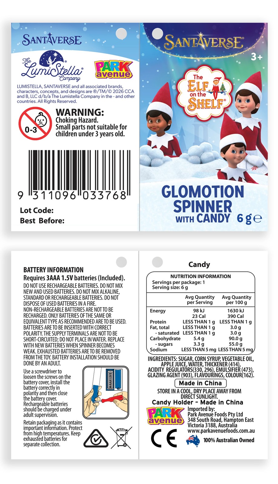 Santaverse The Elf on the Shelf Glomotion Spinner with Candy 6g 4 of 4