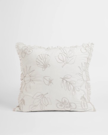 Lunar Embroidered Cotton European Pillowcase