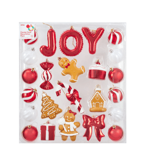 24 Pack Candy Cane Decoration Pack - Anko