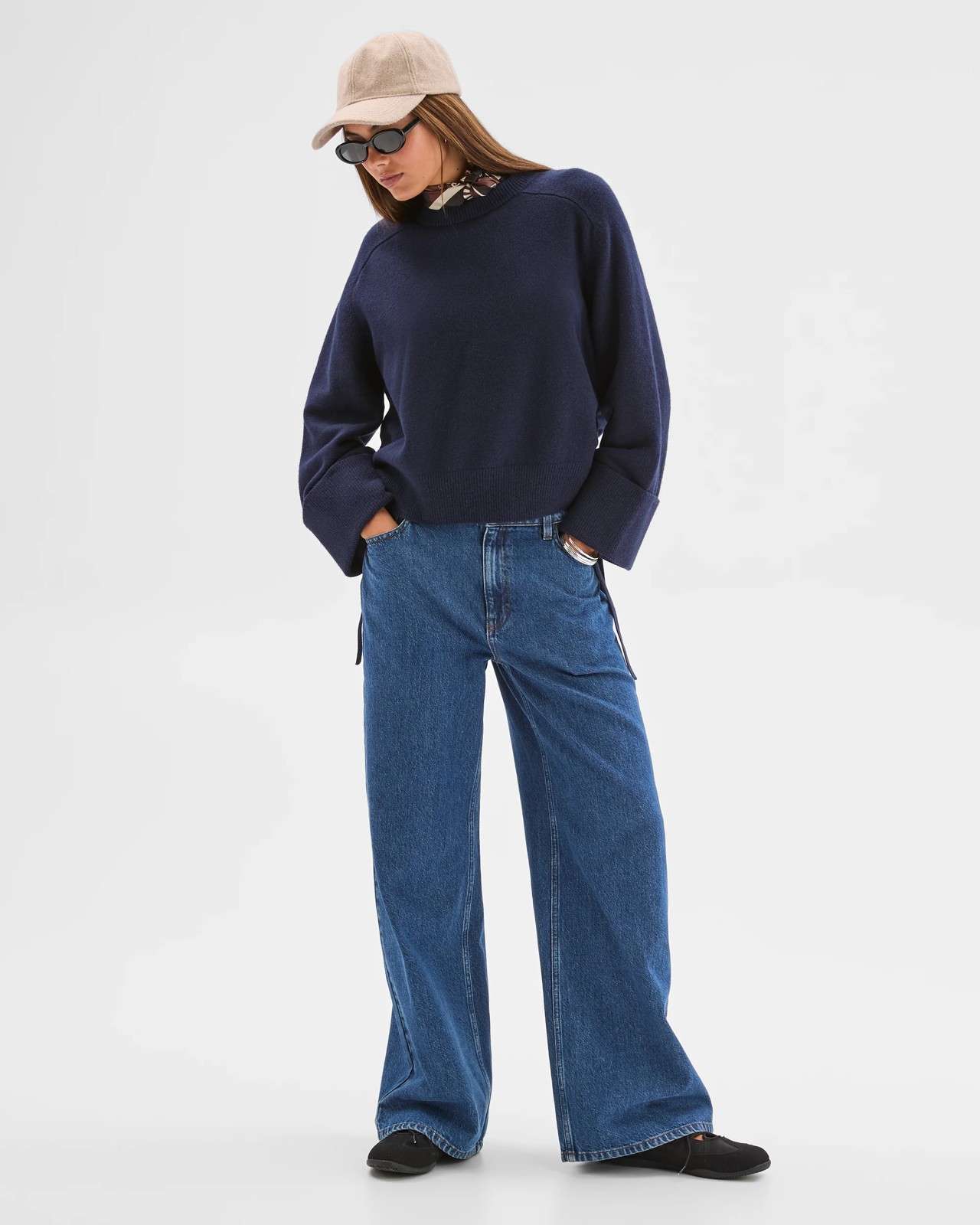 Lily Loves Gathered Detail Jumper - Ink Blue 5 of 5