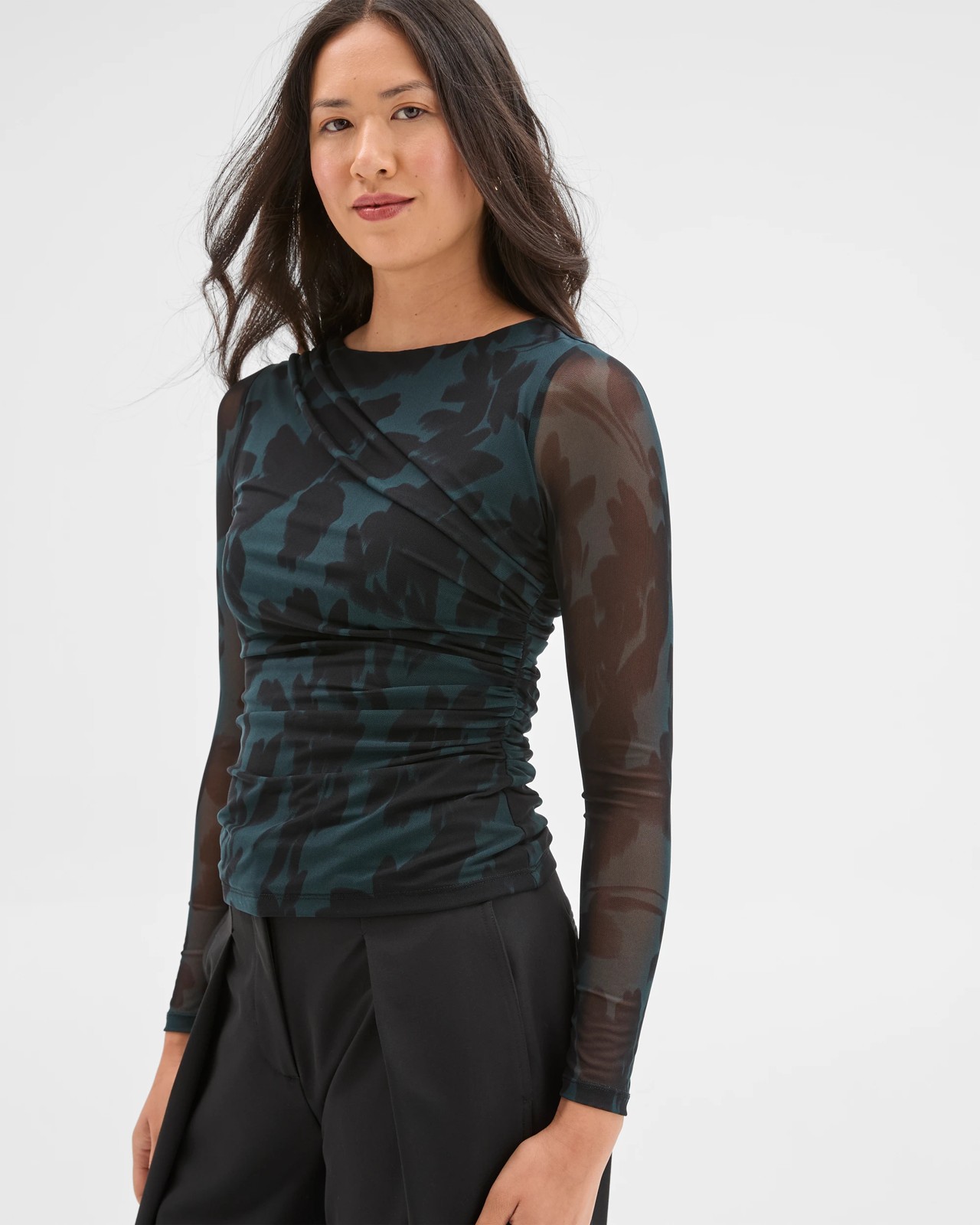 Preview Long Sleeve Mesh Top 4 of 6